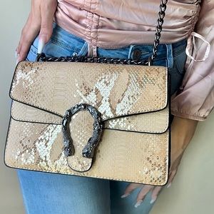Snake print bag